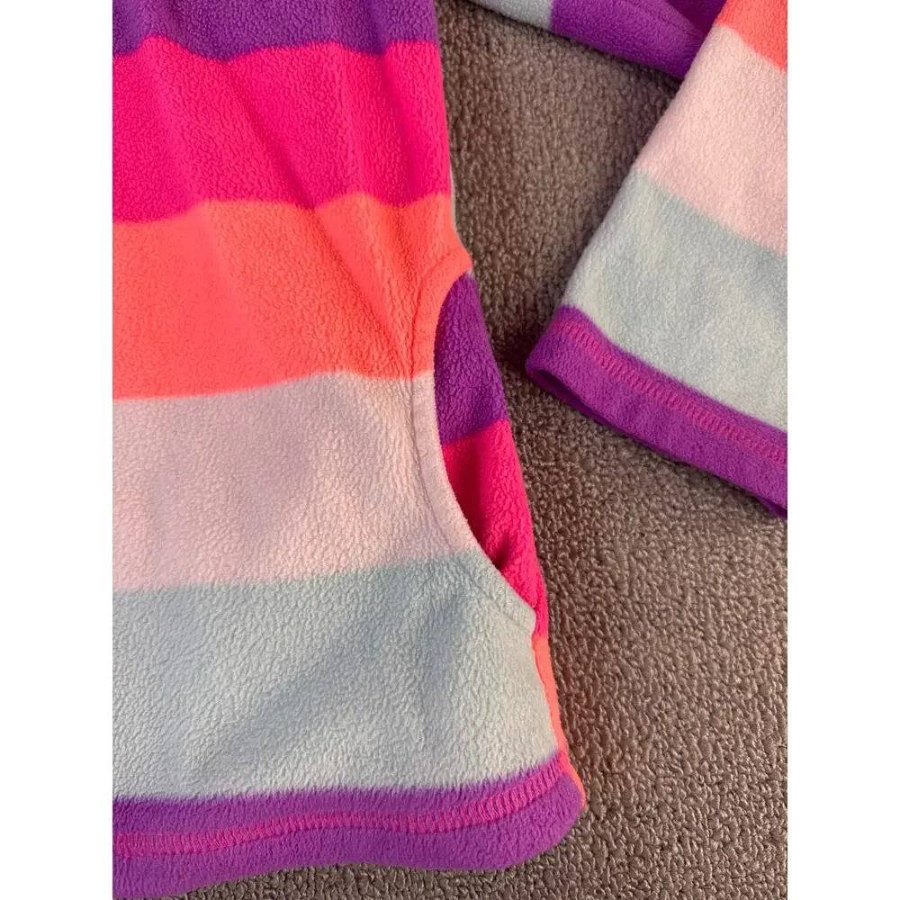 Children's Place Girls Fleece Set Quarter Zip Pants Pink Multi Sz Large‎ (10-12)